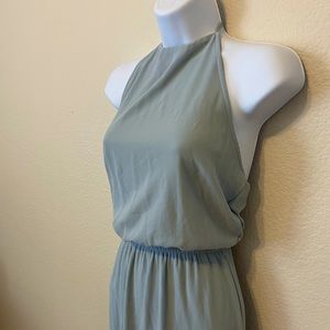 Show Me Your Mumu light blue bridesmaids dress backless tie around neck size M.